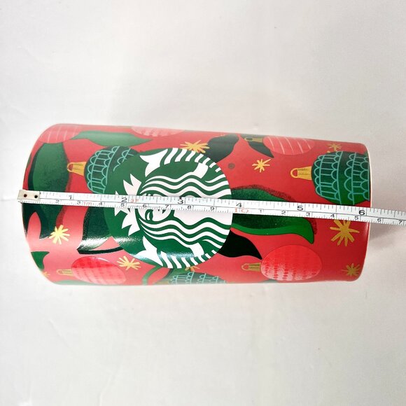 Starbucks Christmas Limited Edition Ornaments Ceramic Travel Mug- 2019 Red Green - Picture 12 of 12